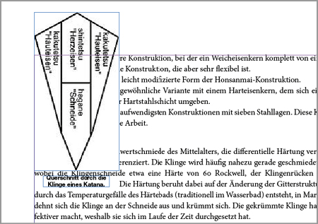 Objektgruppe in Textpassage verankern