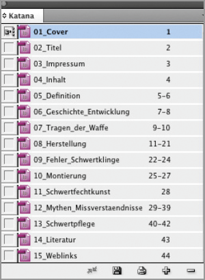 fertige Buchdatei mit den importierten InDesign-Dokumenten