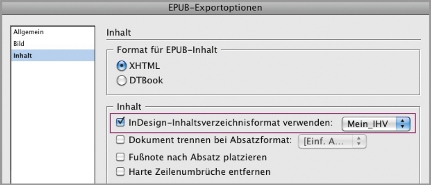 CS5.5 ePub-Export: Einschließen des Inhaltsverzeichnisformats