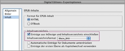 CS5 ePub-Export: Einschließen des Inhaltsverzeichnisformats