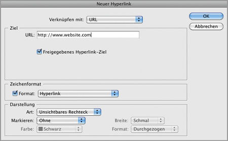 Freigegebenes Hyperlink-Ziel