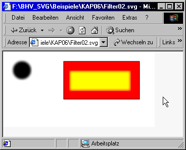 Links wird SourceAlpha, rechts FillPaint als Input verwendet