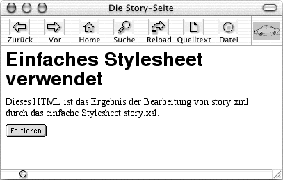 Transformation mit einem einfachen Stylesheet