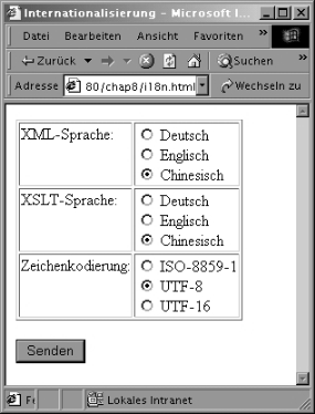 Auswahl der Sprachen v. XML-Daten u. XSLT-Stylesheet