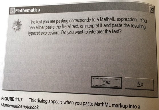 Dialog when pasting MathML into Mathematica notebook