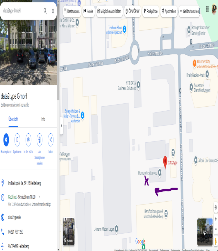 Ubicación de data2type en Google Maps Ubicación de data2type
