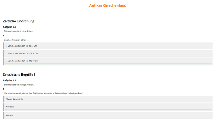 Abb. 11: Beispiel einer HTML5-Ausgabe