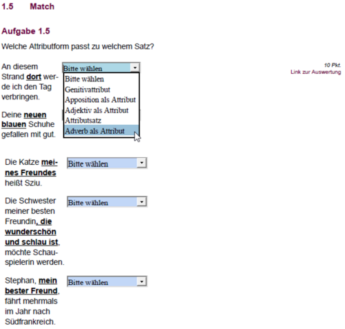 Abb. 22: Fragetyp "Match"