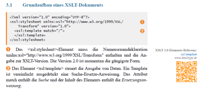 Abb. 37: Beispiel eines Links als QR-Code am rechten Rand des Dokuments