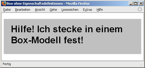 Box mit unterschiedlich definierten Innenrändern