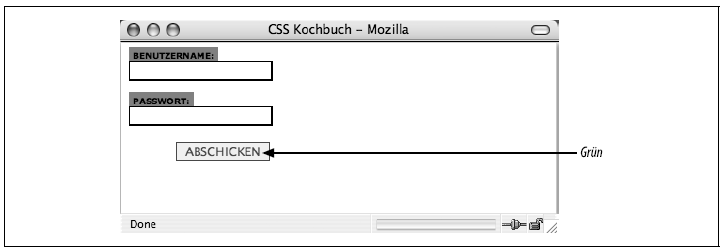 Das fertige Login-Formular