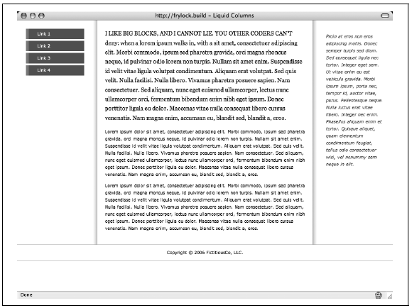 Vollständiges mehrspaltige Layout