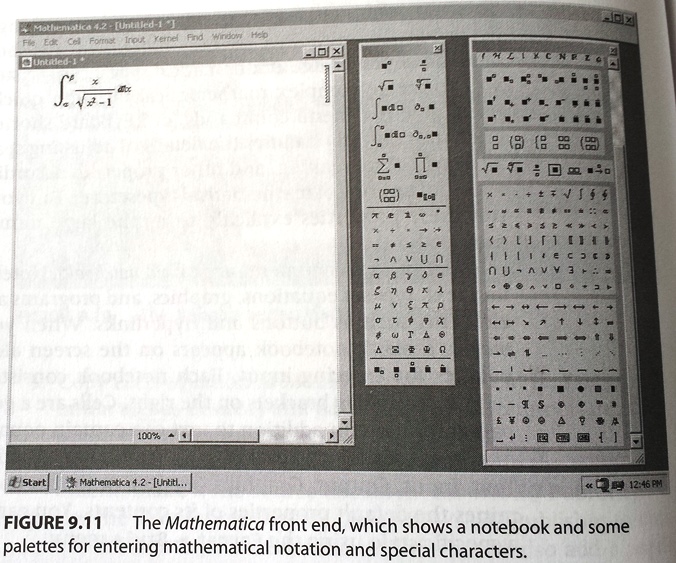 The Mathematica front end