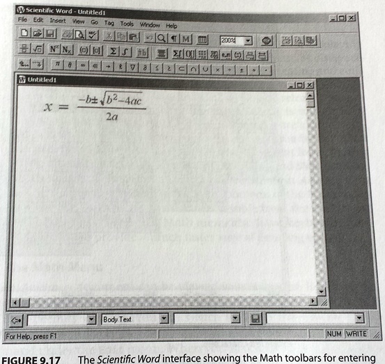 The Scientific Word interface