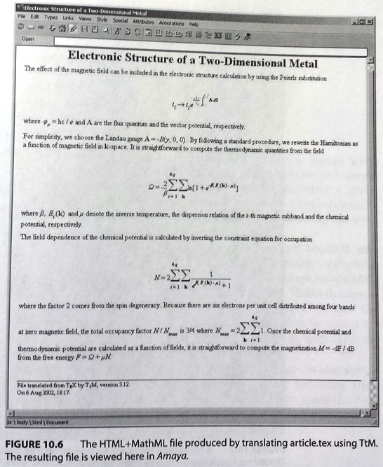 HTML+MathML file produced by translating article.tex using TtM