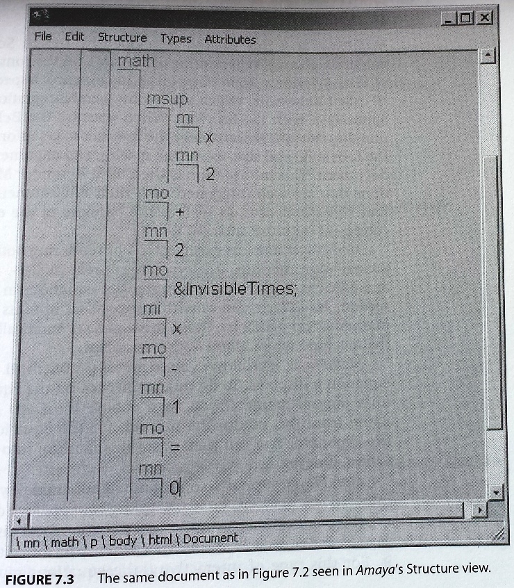 Same document in Amaya 's Structure view