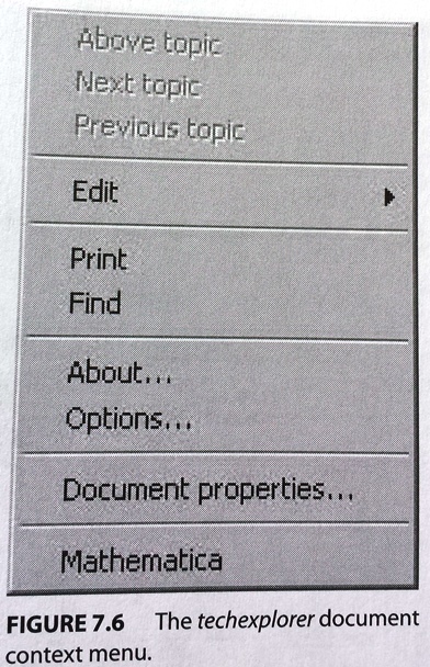 techexplorer document context menu