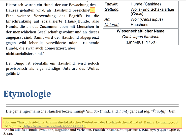 Abbildung: Fußnoten