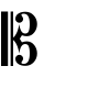 Zeichen für den C-Schlüssel