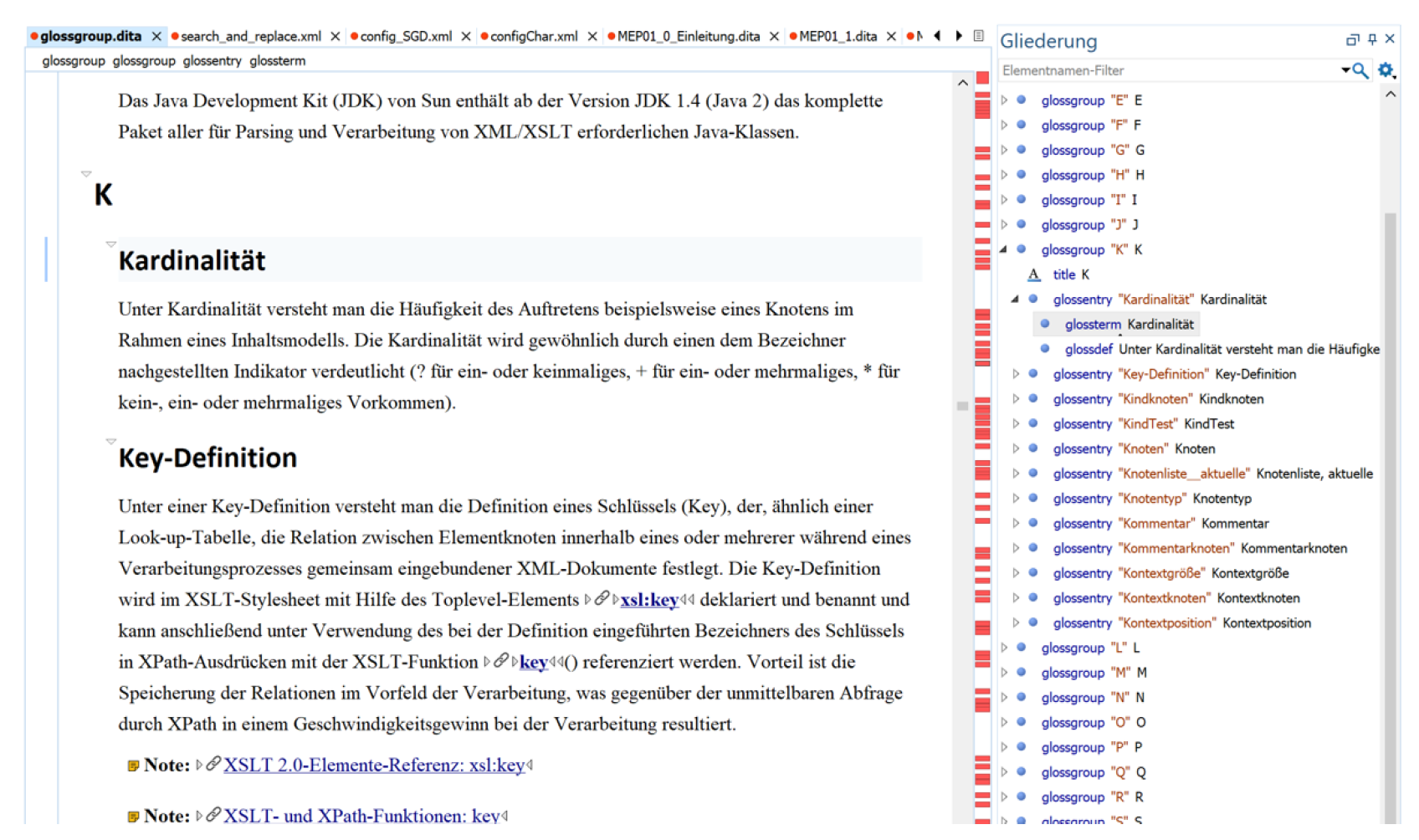 Abb. 38: Beispiel einer DITA-Glossar-Datei