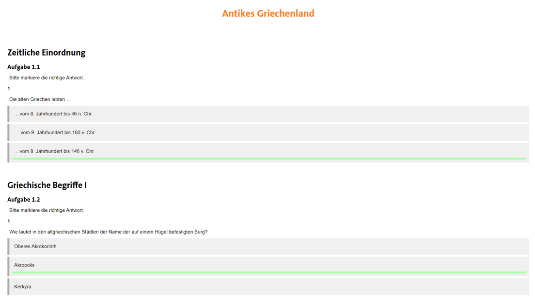 Abb. 11: Beispiel einer HTML5-Ausgabe