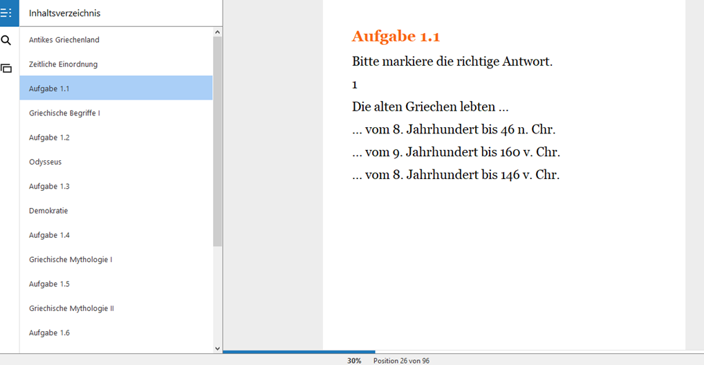 Octopus-Beispiel-Ausgabe eines EBooks im Mobi-Format