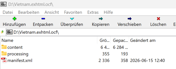 Inhalt eines OCF-Containers für exHTML Beispiel-Inhalt eines OCF-Containers für exHTML