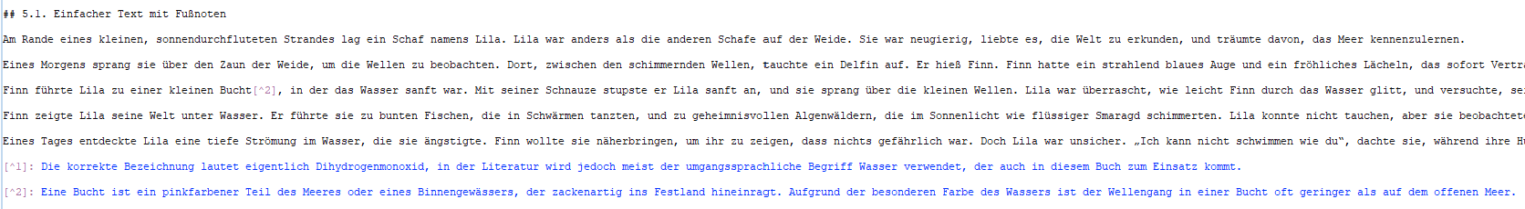 Auszug aus dem Konvertierungsergebnis von ChatGPT Markdown Auszug aus dem Konvertierungsergebnis von ChatGPT Markdown mit korrekt ausgezeichneten Fußnoten