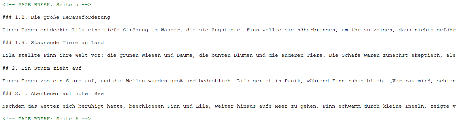 Auszug aus dem Konvertierungsergebnis von ChatGPT Markdown Auszug aus dem Konvertierungsergebnis von ChatGPT Markdown mit markierten Seitenumbrüchen