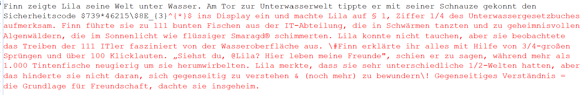 Auszug aus dem Konvertierungsergebnis von Gemini Markdown Auszug aus dem Konvertierungsergebnis von Gemini Markdown mit mehreren falsch dargestellten Sonderzeichen