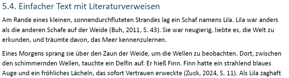 Auszug aus dem Testdokument mit einem Literaturverweis Auszug aus dem Testdokument mit einem Literaturverweis