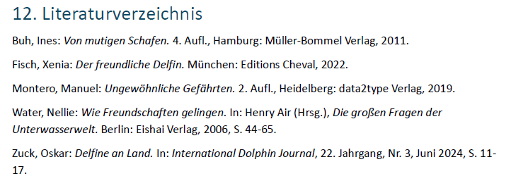 Auszug aus dem Testdokument mit dem Literaturverzeichnis Auszug aus dem Testdokument mit dem Literaturverzeichnis