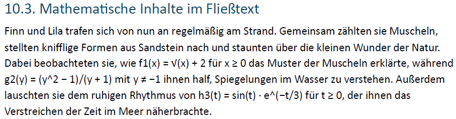 Auszug aus dem Testdokument mit mathematischen Inhalten im Fließtext Auszug aus dem Testdokument mit mathematischen Inhalten im Fließtext
