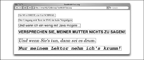 Erzeugen von Rechtecken mit korrekter Größe um Text herum, mit der Erweiterung SVGFontMetrics