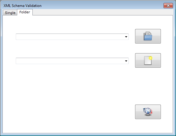 XML Schema Validation window with active Folder tab