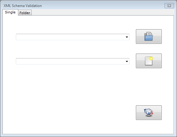 XML Schema Validation window with active Single tab