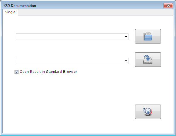 XSD Documentation window with active Single tab