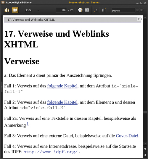 Ansicht des Verweis-Beispiels - Sprünge (Adobe Digital Editions)