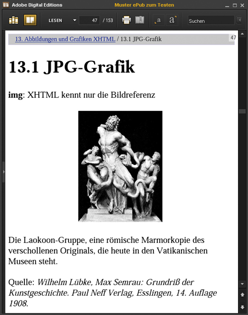 Darstellung der Block-Grafik in XHTML (Adobe Digital Editions)