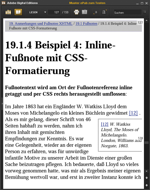 Umflossene Inline-Fußnote (Adobe Digital Editions)