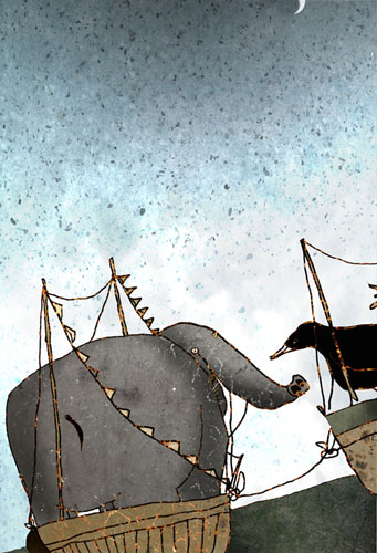 An illustration by Mehrdad Zaeri - Die Stürme kommen...