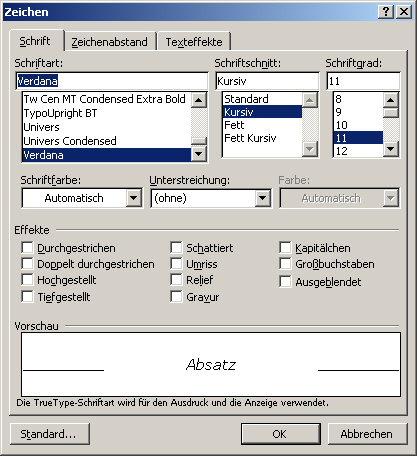 Das Zeichenfenster